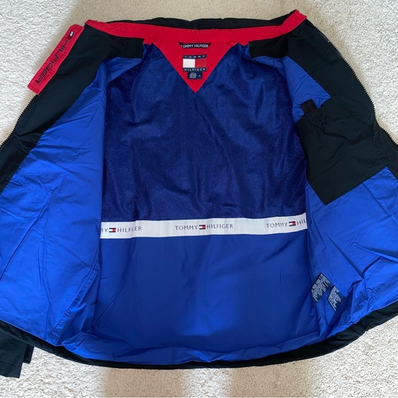 TOMMY HILFIGER 90s Jacket Coat Parka Men’s Medium Flag Logo Zip Up Rare Vintage - Picture 6 of 10